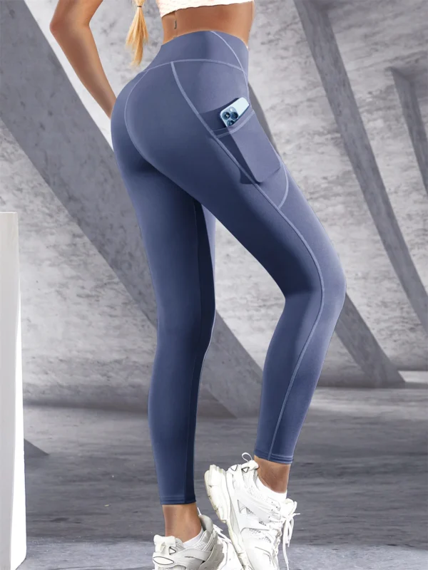 High Waist Women's Yoga Pants With Pockets - Image 10
