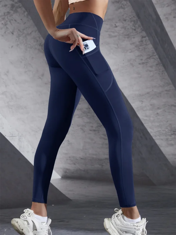 High Waist Women's Yoga Pants With Pockets - Image 8
