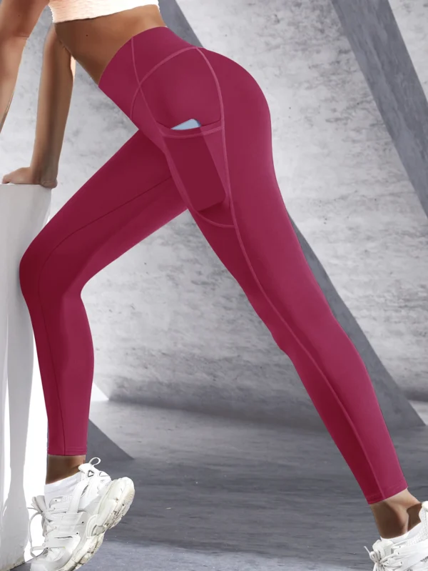 High Waist Women's Yoga Pants With Pockets - Image 21